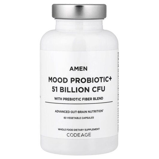 Основное фото товара CodeAge, Пробиотики, Amen Mood Probiotic + 51 Billion CFU, 60 кап