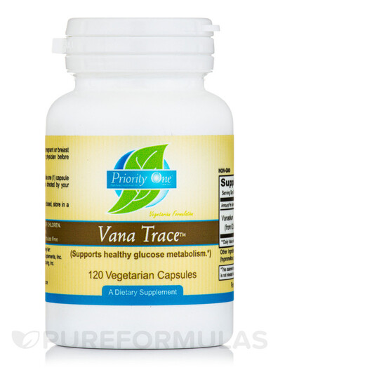 Основне фото товару Priority One, Vana Trace, Ванаділ сульфат, 120 капсул