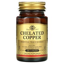 Chelated Copper Медь Solgar 100 таблеток