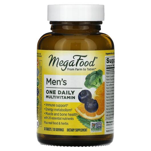 Основное фото товара MegaFood, Витамины для мужчин, Men’s One Daily Iron Free, 3