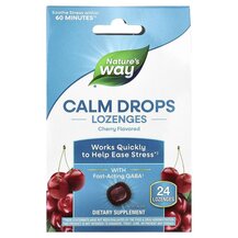Calm Drops Lozenges Cherry Поддержка стресса Nature's Way Calm Drops Lozenges Cherry Поддержка стресса Nature's Way