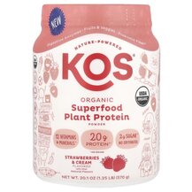Organic Superfood Plant Protein Powder Strawberries & KOS Organic Superfood Plant Protein Powder Strawberries & KOS