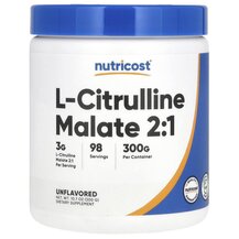 L-Citrulline Malate 2:1 Unflavored L-Цитруллин Nutricost L-Citrulline Malate 2:1 Unflavored L-Цитруллин Nutricost