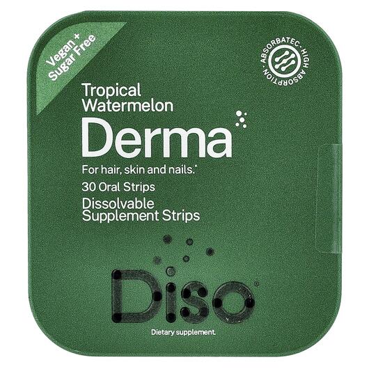 Основное фото товара Diso, Кожа ногти волосы, Derma Tropical Watermelon, 30 таблеток
