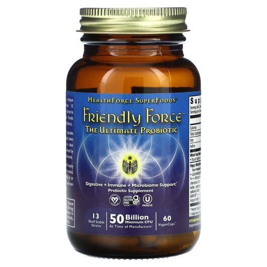 Основное фото товара Friendly Force The Ultimate Probiotic Основное фото товара Пробиотики, Friendly Force The Ultimate Probiotic, 60 капсул