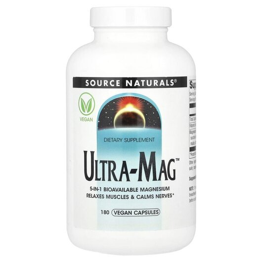 Основное фото товара Ultra-Mag Основное фото товара Source Naturals, Магний B6, Ultra-Mag, 180 капсул