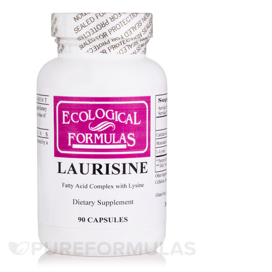 Основне фото товару Ecological Formulas, Laurisine, Монолаурин та лізин, 90 капсул