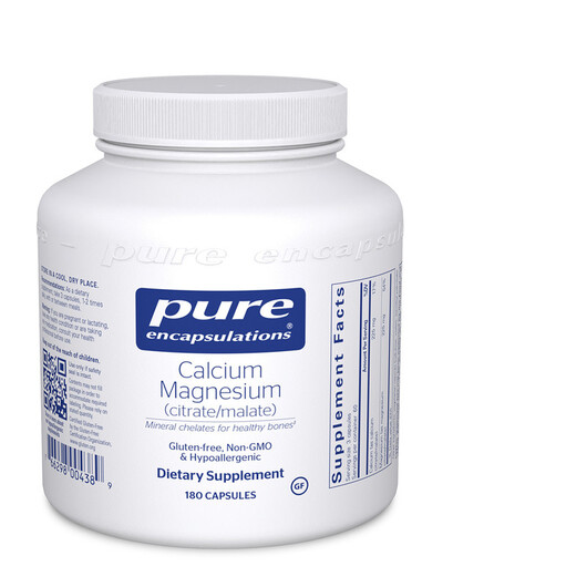 Основне фото товару Calcium Magnesium citrate/malate, Кальцій Магній, 180 капсул