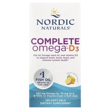 Омега-3 + D3 Лимон Complete Omega D3 1000 mg Nordic Омега-3 + D3 Лимон Complete Omega D3 1000 mg Nordic