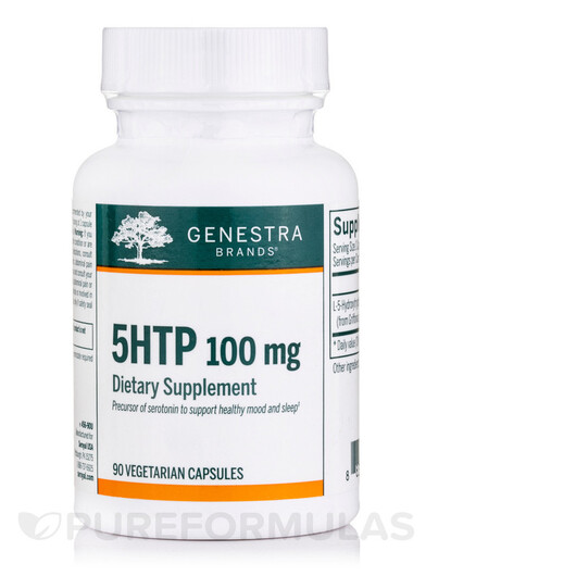 Основне фото товару 5HTP 100 mg Основне фото товару Genestra, 5HTP 100 mg, 5-гідрокситриптофан, 90 капсул