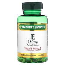 Вітамін E Токофероли Vitamin E 180 mg Nature's Bounty