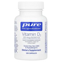 Vitamin D3 125 mcg 5000 IU Витамин D3 Pure Encapsulations Vitamin D3 125 mcg 5000 IU Витамин D3 Pure Encapsulations