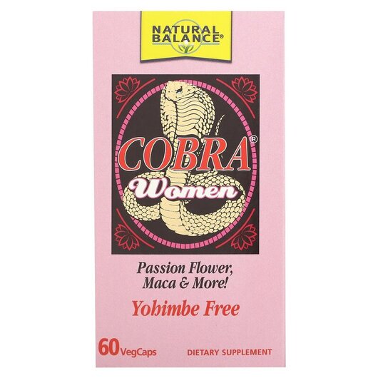 Основне фото товару Cobra Women Основне фото товару Natural Balance, Cobra Women, Підтримка Лібідо, 60 капсул
