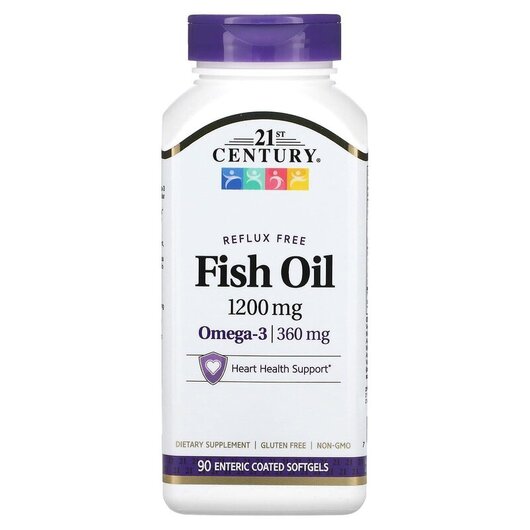 Основное фото товара 21st Century, Омега 3, Fish Oil Omega-3 1200 mg, 90 капсул