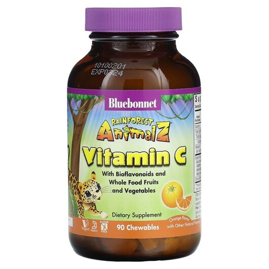 Основне фото товару Rainforest Animalz Vitamin C, Вітамін C, 180 цукерок