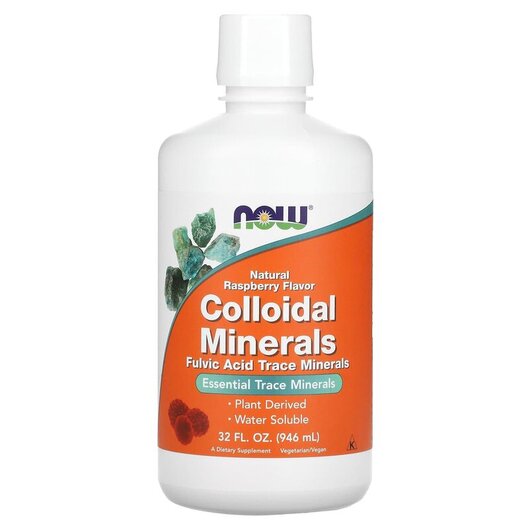 Основное фото товара NOW Foods, Коллоидные минералы, Colloidal Minerals Raspberry, 946