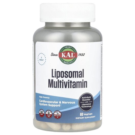 Основное фото товара KAL, Мультивитамины, Liposomal Multivitamin, 60 капсул