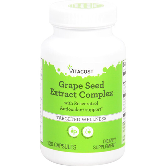 Основне фото товару Grape Seed Extract Complex With Resveratrol Основне фото товару Grape Seed Extract Complex With, Екстракт виноградних кісточок, 1