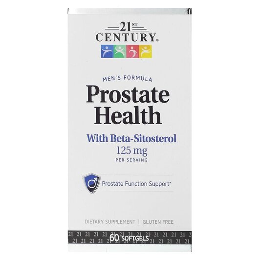 Основное фото товара Prostate Health with Beta-Sitosterol, Поддержка простаты 125 мг, 