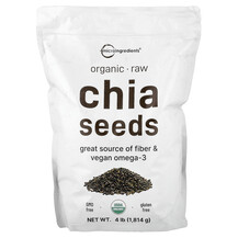 Organic Chia Seeds Raw Семена Чиа Micro Ingredients 1814 г