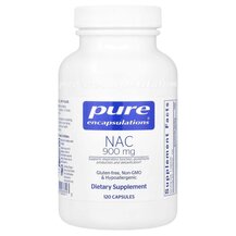 N-ацетилцистеїн NAC 900 Pure Encapsulations 120 капсул