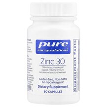 Zinc 30 mg Цинк пиколинат 30 мг Pure Encapsulations