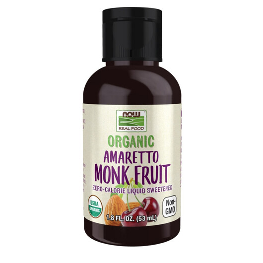 Основное фото товара Real Food - Organic Amaretto Monk Fruit Основное фото товара NOW, Стевия, Real Food - Organic Amaretto Monk Fruit, 53 мл