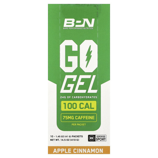 Основне фото товару BPN, Go Gel Apple Cinnamon, Екстракт кориці, 10 шт