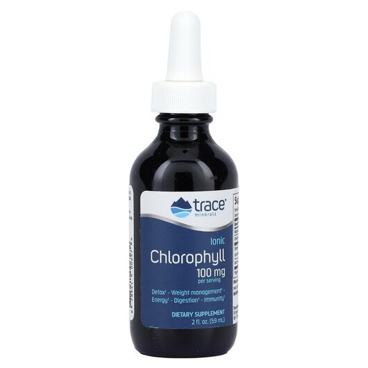 Основне фото товару Ionic Chlorophyll 100 mg Основне фото товару Trace, Ionic Chlorophyll 100 mg, Хлорофіл, 59 мл