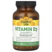 Фото товара Vitamin D3 1000 IU Фото товара Country Life, Витамин D3 1000 МЕ, Vitamin D3 1000 IU 200, 200 кап