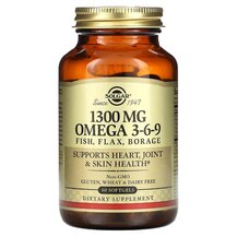 Omega 3-6-9 1300 mg Омега 3 6 9 Solgar 60 капсул