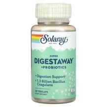 Super Digestaway + Probiotics Пробиотики Solaray 60 капсул
