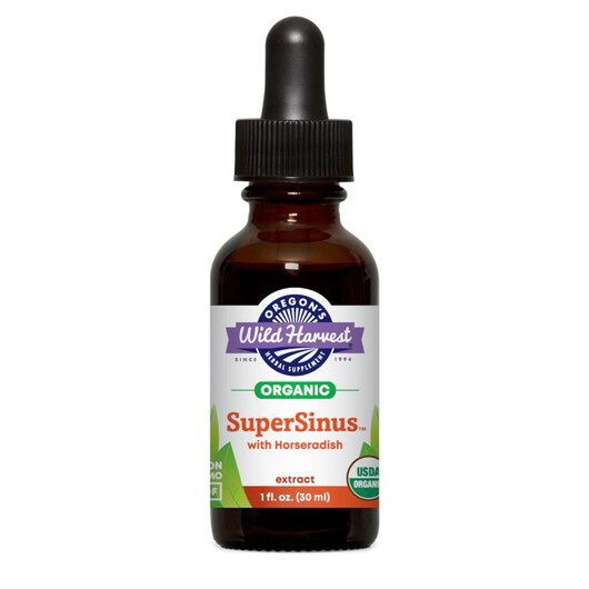 Основное фото товара Organic SuperSinus with Horseradish Extract Основное фото товара Organic SuperSinus with Horseradish Extract, Поддержка носовых па