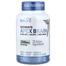 Ultimate Apex Brain Поддержка мозга Nutri 125 капсул