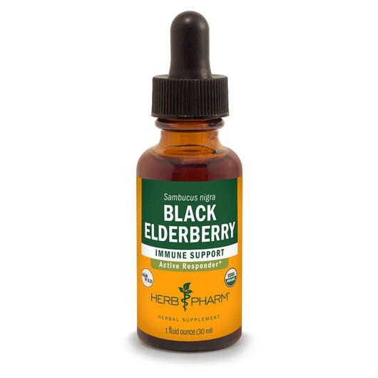 Основное фото товара Organic Black Elderberry Extract Основное фото товара Herb Pharm, Черная Бузина, Organic Black Elderberry Extract, 30 м