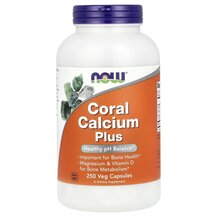 Coral Calcium Plus Коралловый кальций NOW Foods 250 капсул