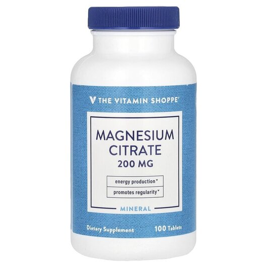 Основне фото товару TheVitaminShoppe, Magnesium Citrate 200 mg, Магній, 100 таблеток