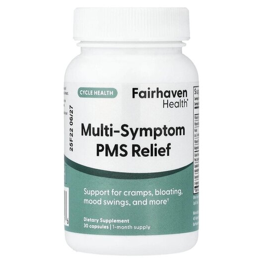 Основне фото товару Multi-Symptom PMS Relief Основне фото товару Multi-Symptom PMS Relief, Підтримка менструального циклу, 30 капс