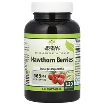 Глід Hawthorn Berries 565 mg Herbal Secrets 120 капсул Глід Hawthorn Berries 565 mg Herbal Secrets 120 капсул