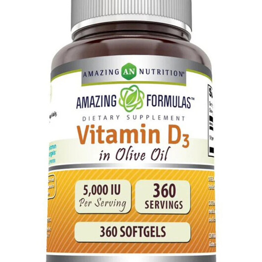 Основне фото товару Amazing Formulas Vitamin D3 in Olive Oil Основне фото товару Amazing Formulas Vitamin D3 in Olive Oil, Вітамін D, 3 in Olive O