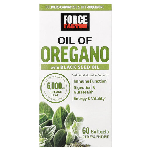 Основне фото товару Oil Of Oregano with Black Seed Oil Основне фото товару Oil Of Oregano with Black Seed Oil, Олія орегано, 60 капсул