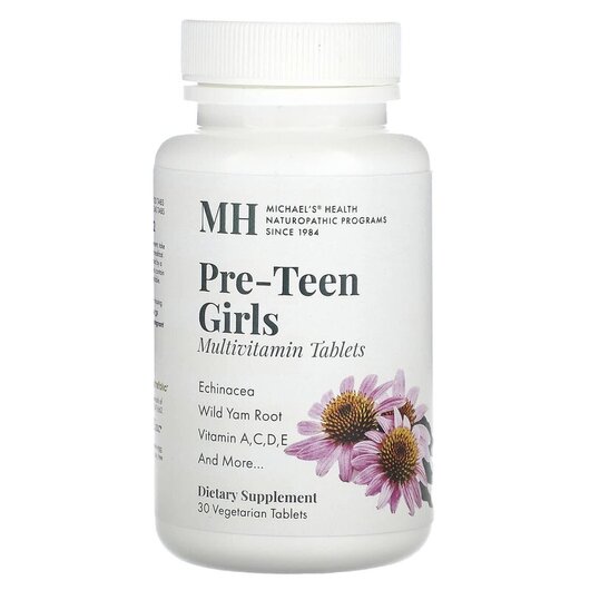 Основное фото товара Pre-Teen Girls Multivitamin Основное фото товара MH, Витамины для подростков, Pre-Teen Girls Multivitamin, 30 табл