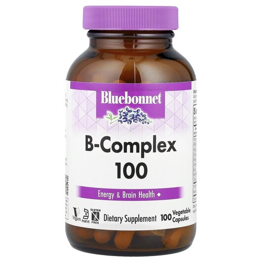 Основне фото товару B-Complex 100 Основне фото товару Bluebonnet Nutrition, B-Complex 100, B-комплекс, 100 капсул