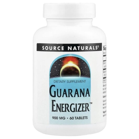 Основне фото товару Guarana Energizer 900 mg, Гуарана Енергетик Кофеїн 22%, 60 таблет