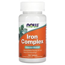 Залізо Iron Complex NOW Foods 100 таблеток