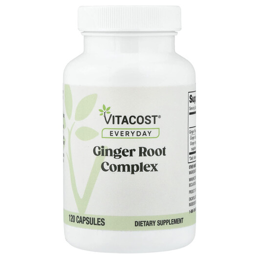 Основне фото товару Vitacost, Ginger Root Complex, Корінь Імбиру, 120 капсул