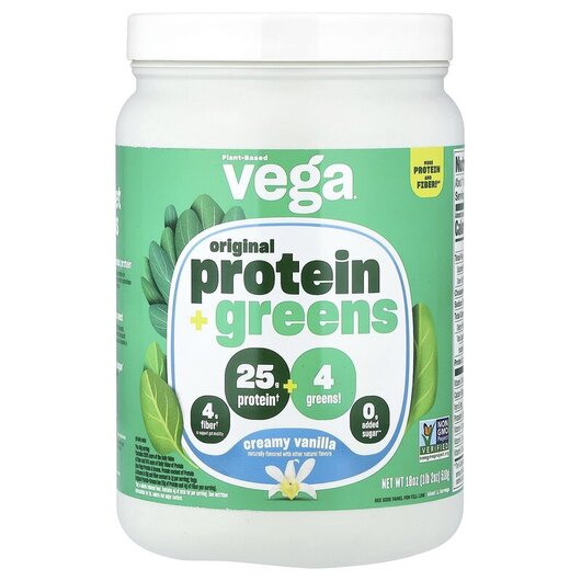 Основне фото товару Plant-Based Original Protein + Greens Creamy Vanilla Основне фото товару Plant-Based Original Protein + Greens Creamy Vanilla, Протеїн, 51