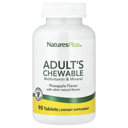 Основное фото товара Adult's Chewable Multi-Vitamin & Mineral Natural Pineapple Flavor Основное фото товара Adult's Chewable Multi-Vitamin & Mineral Natural, Мульти