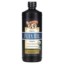 Organic Lignan Flax Oil Льняное Масло Barlean's 946 мл