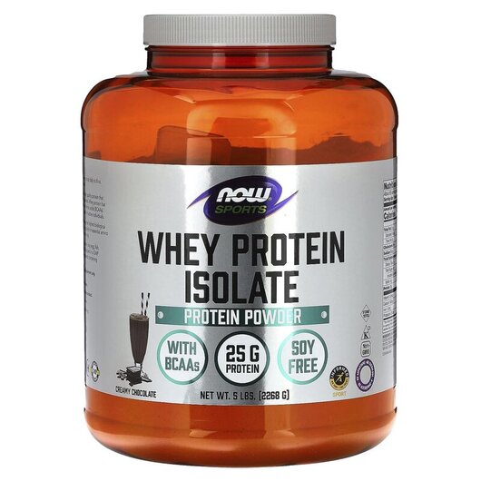 Основне фото товару Sports Whey Protein Isolate Creamy Chocolate, Протеїн, 2268 г